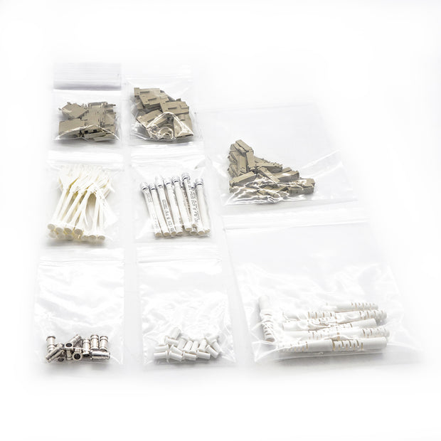 LC/UPC MM OM1 DX Uniboot Pull-push Tab Connector 3.0mm Beige-White (10pcs/pack)