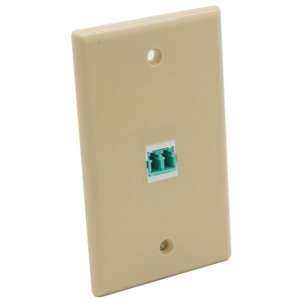 Keystone Jack LC/UPC Multimode Duplex OM3 Aqua
