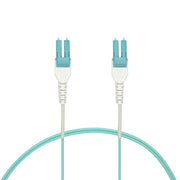 20m Uniboot LC/UPC-LC/UPC OM4 Multimode Duplex Aqua Fiber Optic Patch Cable Standard