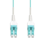 20m Uniboot LC/UPC-LC/UPC OM4 Multimode Duplex Aqua Fiber Optic Patch Cable Standard