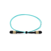 1m Senko MPO/UPC F/F 12-Fiber Type A OM3 Multimode Fiber Optic Cable Aqua