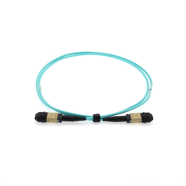 20m Senko MPO/UPC F/F 12-Fiber Type A OM3 Multimode Fiber Optic Cable Aqua