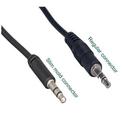 Slim Mold Aux Cable,  3.5mm Stereo Male to 3.5mm Stereo Male