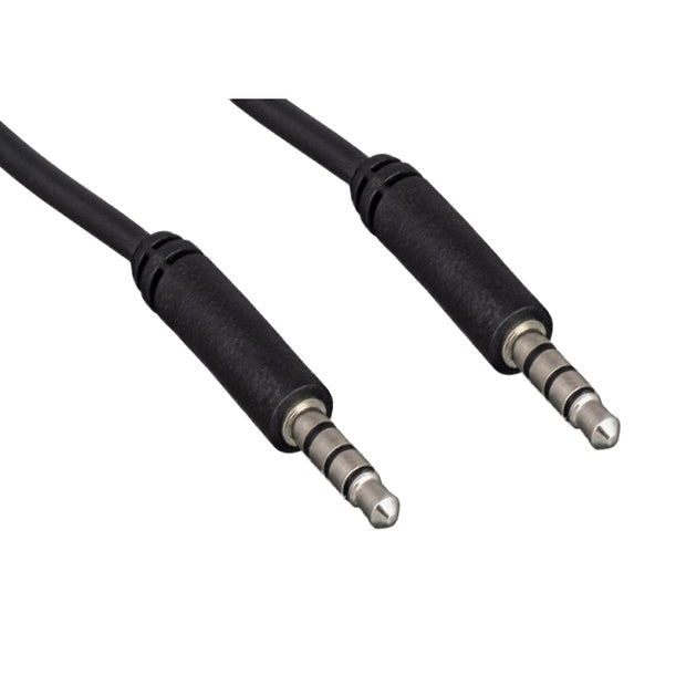 3.5mm Stereo Male / 3.5mm Stereo Male, TRRS Mic Cable, 25 ft