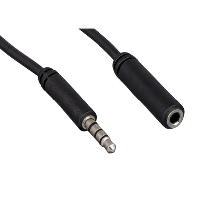 3.5mm Stereo + Mic Extension Cable, 3.5mm TRRS Male to 3.5mm Female, TRRS Mic Cable 6 foot