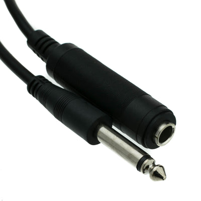 1/4 inch Mono Extension Cable, 1/4 Male to 1/4 Female
