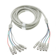 BNC x 5 Male to BNC x 5 Male Cable, Double-Shielded