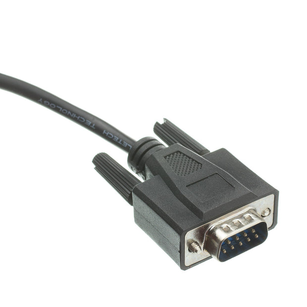 Serial Extension Cable, Black, DB9 Male to DB9 Female, RS-232, UL rated, 9 Conductor, 1:1