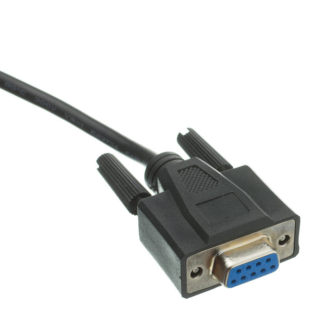 Serial Extension Cable, Black, DB9 Male to DB9 Female, RS-232, UL rated, 9 Conductor, 1:1