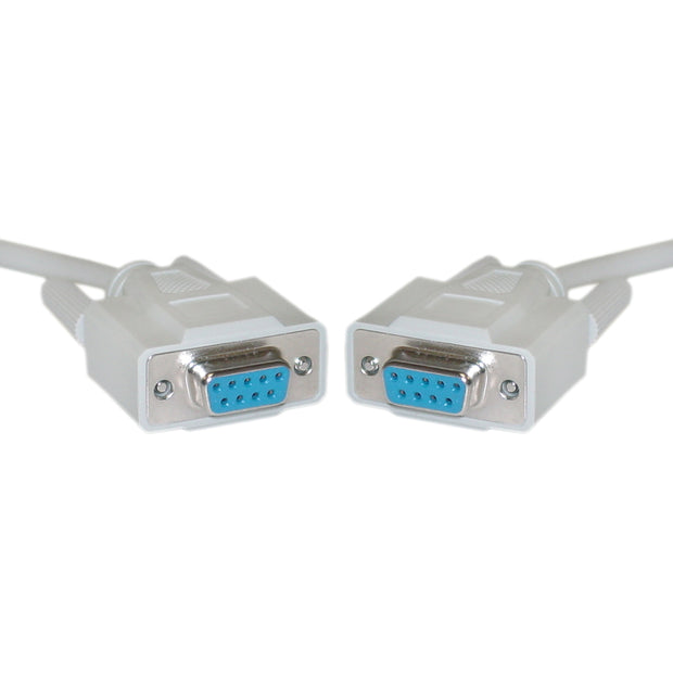 DB9 Female Serial Cable, DB9 Female, UL rated, 9 Conductor, 1:1