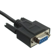 DB9 Female Serial Cable, Black, DB9 Female, UL rated, 9 Conductor, 1:1