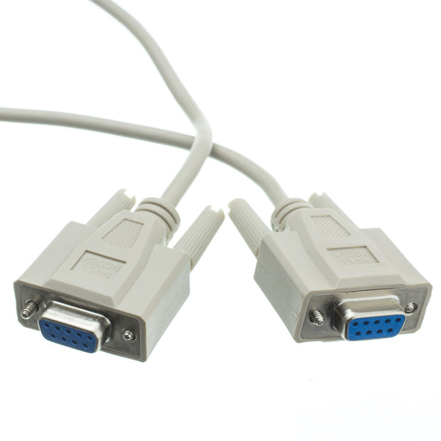 Null Modem Cable, DB9 Female, UL rated, 8 Conductor