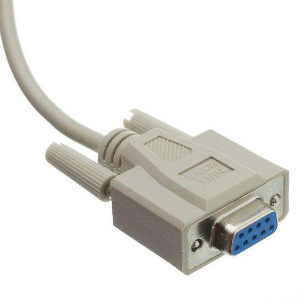 Null Modem Cable, DB9 Female, UL rated, 8 Conductor