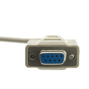 Null Modem Cable, DB9 Female, UL rated, 8 Conductor