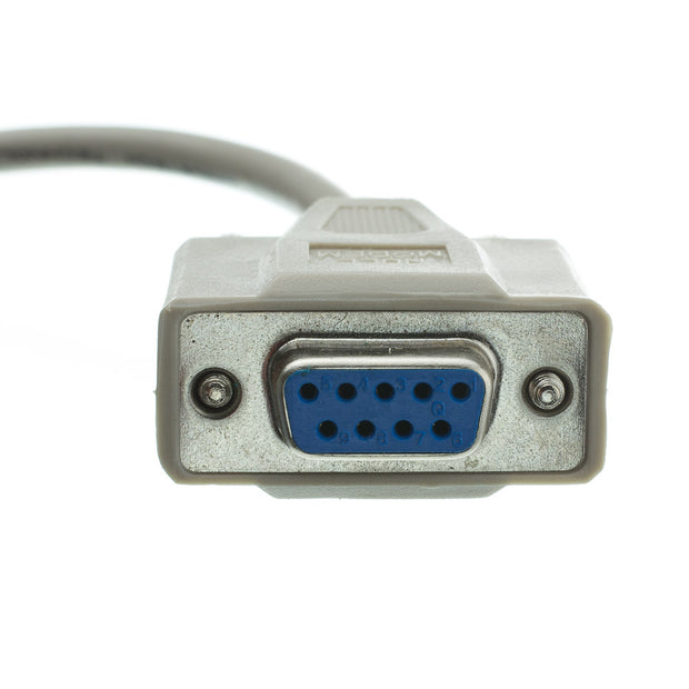Null Modem Cable, DB9 Female to DB25 Male, UL rated, 8 Conductor