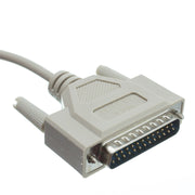 Null Modem Cable, DB9 Female to DB25 Male, UL rated, 8 Conductor