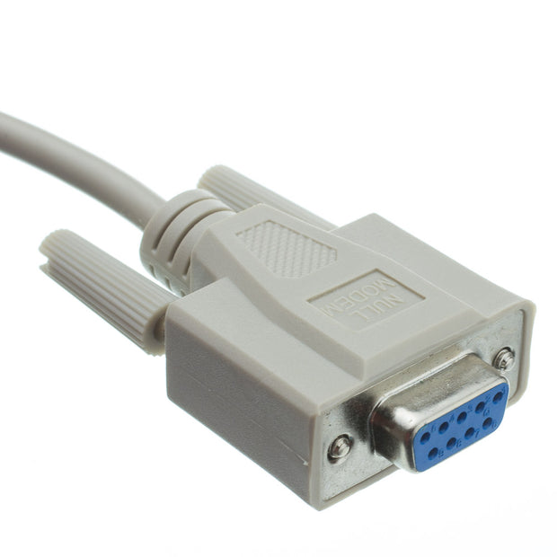 Null Modem Cable, DB9 Female to DB25 Male, UL rated, 8 Conductor