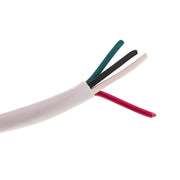 Speaker Cable, White, Pure Copper, CM / In-wall rated, 14/4 (14 AWG 4 Conductor), 105 Strand / 0.16mm, Pullbox, 500 foot