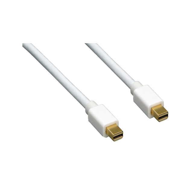 Mini Displayport male to Mini Displayport cable male, Supports 4K@60Hz, v1.2, white