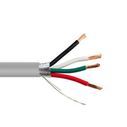 Shielded Security/Alarm Wire, Gray, 22/4 (22AWG 4 Conductor), Stranded, CMR / Inwall rated, Pullbox