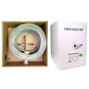 Security/Alarm Wire, Gray, 18/2 (18AWG 2 Conductor), Stranded, CMR / Inwall rated, Pullbox