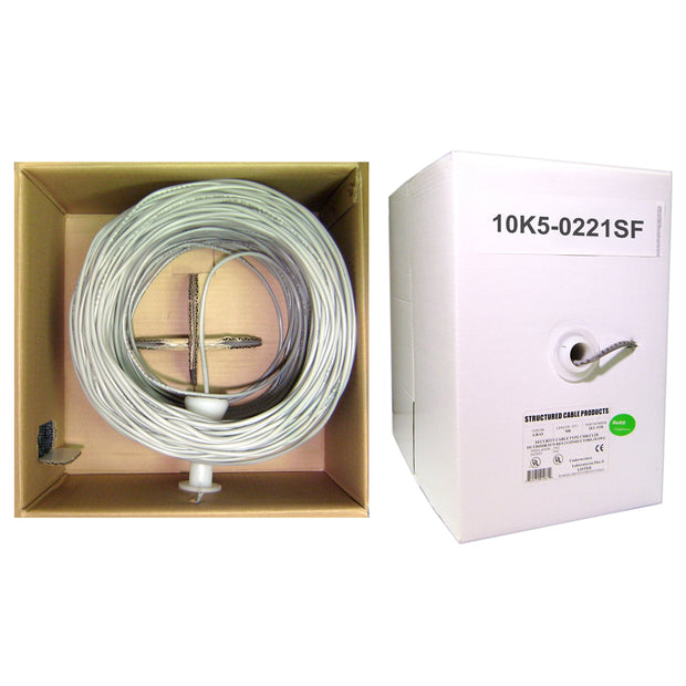 Security/Alarm Wire, Gray, 18/2 (18AWG 2 Conductor), Stranded, CMR / Inwall rated, Pullbox
