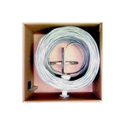 Security/Alarm Wire, White, 18/2 (18AWG 2 Conductor), Stranded, CMR / Inwall rated, Pullbox