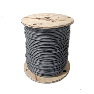 Shielded Security/Alarm Wire, Gray, 18/4 (18AWG 4 Conductor), Stranded, CM / Inwall rated, Spool, 1000 foot