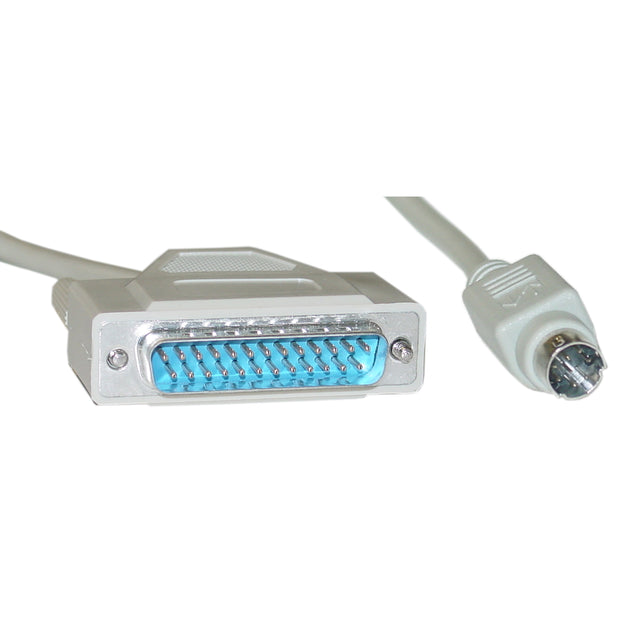 Apple Hayes Modem cable, MiniDin8 Male to DB25 Male, 8 Conductor, 6 foot