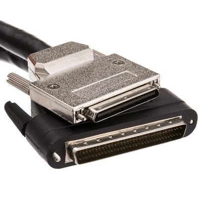 SCSI III Cable, VHDCI 68 (0.8mm) Male to HPDB68 (Half Pitch DB68) Male, Offset Orientation, 6 foot