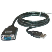 USB to Serial Adapter Cable, USB Type A Male to DB9 Male, 3 foot