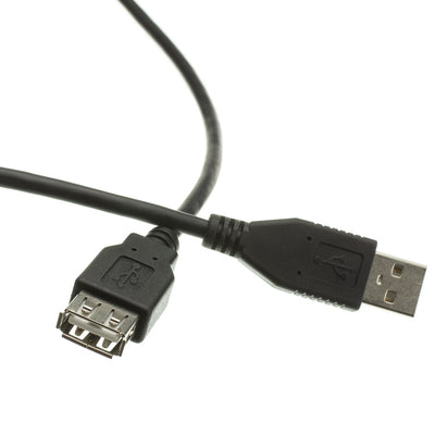 USB 2.0 Extension Cable Black, Type A Male to Type A Female