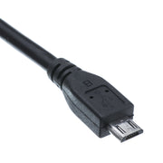 Micro USB 2.0 Cable, Black, Type A Male / Micro-B Male