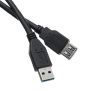 USB 3.0 Extension Cable, Black, Type A Male / Type A Female