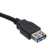 USB 3.0 Extension Cable, Black, Type A Male / Type A Female