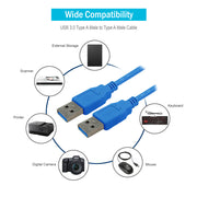 USB 3.0 Cable, Blue, Type A Male / Type A Male