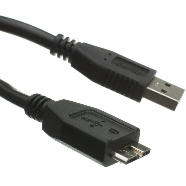 Micro USB 3.0 Cable, Black, Type A Male to Micro-B Male