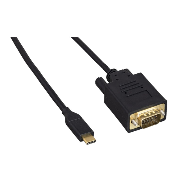 USB3.1 Type C Male To VGA Male Cable, Black