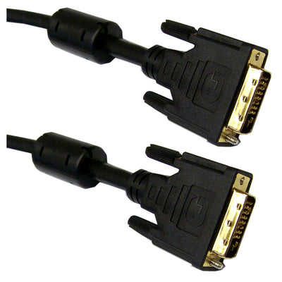 DVI-D Dual Link Cable with Ferrite, Black, DVI-D Male