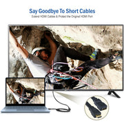 HDMI Extension Cable, High Speed with Ethernet, HDMI Male to HDMI Female, 24AWG