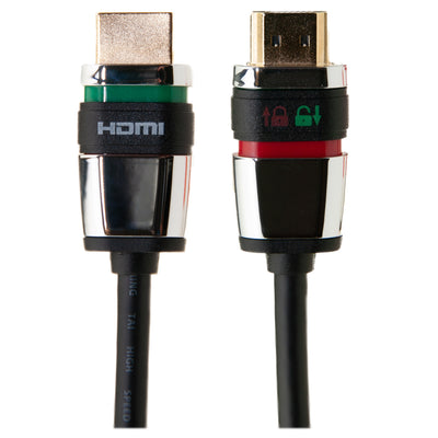 Locking HDMI Cable, High Speed with Ethernet, HDMI Male, 4K