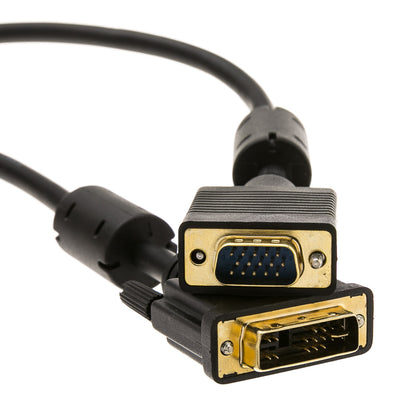 DVI-A to VGA Cable, Black, DVI-A Male to HD15 Male