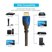 Certified Ultra High-Speed HDMI Cable, 48 Gbps, 4K120 / 8K60 / 10K, HDMI-A Male to HDMI-A Male