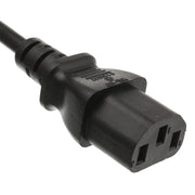 Computer / Monitor Power Cord, Black, NEMA 5-15P to C13, 18AWG, 10 Amp