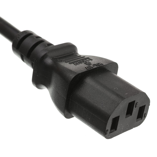 Computer / Monitor Power Cord, Black, NEMA 5-15P to C13, 13 Amp, 16 AWG