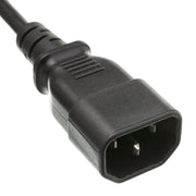 Computer / Monitor Power Extension Cord, Black, C13 to C14, 10 Amp