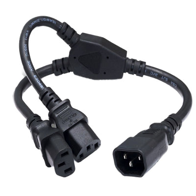 Computer / Monitor Power Extension Y Cord, Black, C14 to Dual C13, 13 Amp, SJT, black