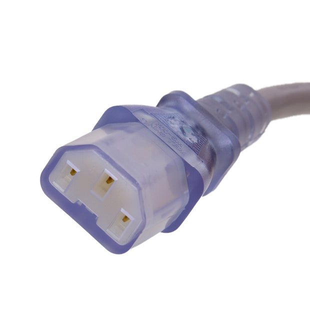 Hospital Grade Green Dot Power Cord, Nema 5-15 to C13, 18 AWG, SJT, 10 Amp / 125 Volt