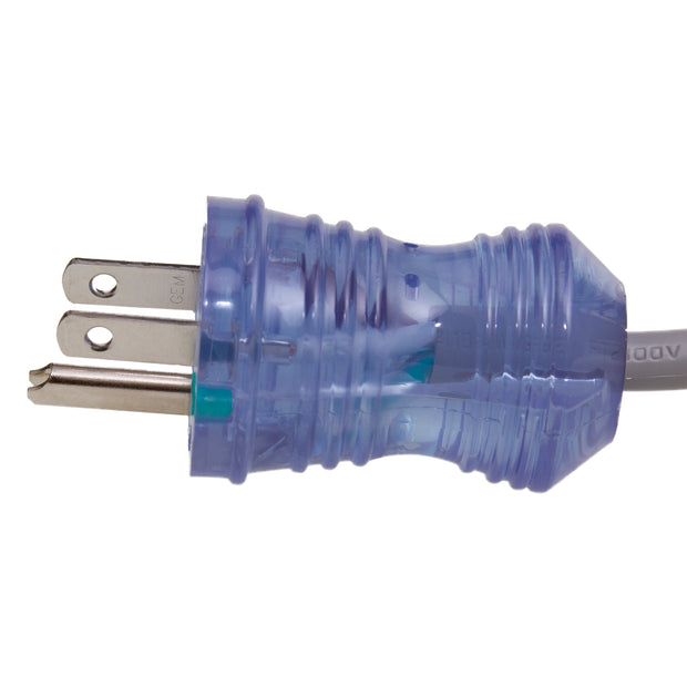 Hospital Grade Green Dot Power Cord, Nema 5-15 to C13, 18 AWG, SJT, 10 Amp / 125 Volt