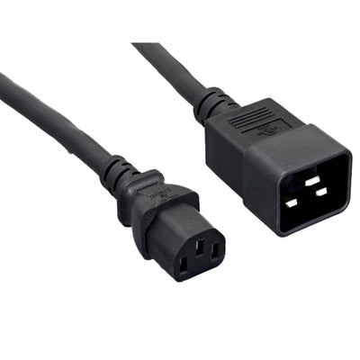 Server Power Extension Cord, Black, C20 to C13, 14AWG/3C, 15 Amp